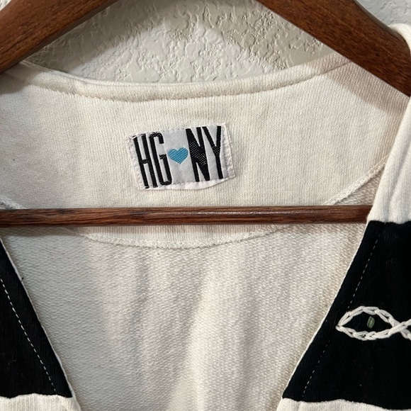 Vintage Black/White/Green/Brown Stitched Vest - Picture 3 of 4